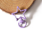 Spray Painted Alloy Swivel Snap Hooks Clasps, Star, Lilac, 3.4cm