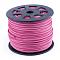 Faux Suede Cords, Faux Suede Lace, Flamingo, 1/8 inch(3mm)x1.5mm, about 100yards/roll(91.44m/roll), 300 feet/roll