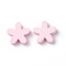 5-Petal Buttons, Wooden Buttons, Pearl Pink, 17mm