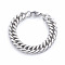 Tarnish Resistant Men's 304 Stainless Steel Diamond Cut Cuban Link Chain Bracelets, with Lobster Claw Clasps, Stainless Steel Color, 8-1/8 inch~8-1/4 inch(20.5~21cm), 12mm