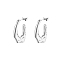 Stainless Steel C-shape Hoop Earrings for Women