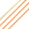 Brass Rhinestone Strass Chains, Rhinestone Cup Chain, Imitate Luminous Style, Raw(Unplated), Sun, 1.5x1.5mm, about 18.70 Feet(5.7m)/Strand