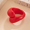 Resin Finger Rings for Women, Red, Inner Diameter: 17mm