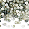 Nbeads 2 Strands Natural Green Rutilated Quartz Beads Strands, Round, 4mm, Hole: 0.8mm, about 92pcs/Stand, 15 inch(38cm)