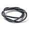 Braided Leather Cord, Gray, 3mm, 50yards/bundle