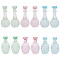 Olycraft 48Pcs 6 Styles Dummy Bottle Transparent Resin Cabochon, with Sequins, Mixed Color, 27~34.5x14.5~18.5mm, 8pcs/style