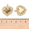 Brass Micro Pave Clear Cubic Zirconia Pendants KK-S048-12G-3