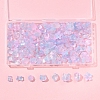 120Pcs 8 Styles Transparent Spray Paint Glass Beads GLAA-FS0002-26-7