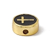 Real 18K Gold Plated Brass Enamel Beads KK-F814-04G-03-3