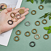 24Pcs 4 Colors Alloy Spring Gate Rings FIND-HS0001-26C-3