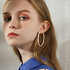 3 Pairs Brass Hoop Earrings for Women EJEW-BBC0001-66G-03-5