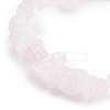 Natural Rose Quartz Chips Beaded Jewelry Set SJEW-JS01232-06-7