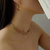 304 Stainless Steel Mesh Chain Bracelet for Men Women BJEW-P286-02G-4