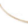 PVD Vacuum Plating 304 Stainless Steel Floral Textured Wire Necklace Making STAS-B036-05G-3