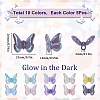 50Pcs 10 Colors Luminous UV Plating Rainbow Iridescent Acrylic Beads TACR-SC0001-29-2