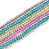 Baking Paint Electroplated Synthetic Non-magnetic Hematite Beads Strands G-H072-A01-01-1