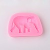 Elephant Design DIY Food Grade Silicone Molds AJEW-L054-30-2