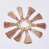 Cannetille Nylon Tassel Pendant Decorations HJEW-G008-A01-1