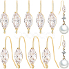 12Pcs Brass Horse Eye Earring Hooks KK-BC0008-75-1