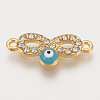Alloy Rhinestone Links connectors ALRI-S170-31G-1