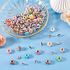 50Pcs Transparent Resin Rondelle European Beads RESI-TA0005-62-5