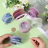 SUNNYCLUE 6 Rolls 6 Colors Segment Dyed Polyester Thread NWIR-SC0001-02-3