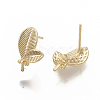 Brass Stud Earring Findings KK-T050-59G-NF-2