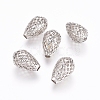 Rack Plating Brass Filigree Beads KK-D530-09P-1