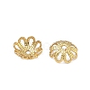 Flower Grade AAA Brass Fancy Bead Caps KK-O093-15-NR-1