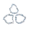 Natural Aquamarine Chip Beaded Stretch Bracelets for Women Men X-BJEW-K277-01-4