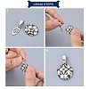 Tibetan Style Alloy Glue On Flat Pad Pendant Bails X-TIBEP-1124-AS-LF-6