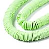 Flat Round Handmade Polymer Clay Beads CLAY-R067-12mm-24-3