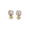 Brass Stud Earring Findings KK-N233-379-3