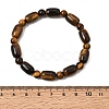 Natural Tiger Eye Oval and Round Beaded Stretch Bracelets for Women GG-CBA3F02-13A-5