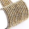 Electroplate Glass Beads Strands X-EGLA-F149-FP-02-1