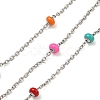 304 Stainless Steel Enamel Link Chains AJEW-Z028-09P-07-1