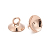 201 Stainless Steel Bead Cap Pendant Bails STAS-L244-27A-RG-3