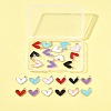 24Pcs 12 Colors Rack Plating Alloy Enamel Charms ENAM-FS0002-75-9
