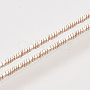 Brass Square Snake Chain Necklace Making X-MAK-T006-10A-RG-3