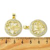 Mother's Day Brass Micro Pave Cubic Zirconia Pendants KK-H472-07G-02-3