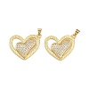 Brass Micro Pave Cubic Zirconia Pendants KK-C132-03J-G-1