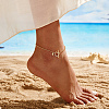 925 Sterling Silver Anklet AJEW-Z029-06G-4