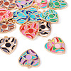 14Pcs 7 Colors Rack Plating Alloy Enamel Pendants ENAM-TA0002-54-2
