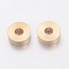 Golden Brass Rondelle Spacer Beads X-KK-EC859-1G-1