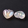 UV Plating Luminous Transparent Acrylic Beads OACR-C001-05-5