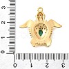 Brass Micro Pave Cubic Zirconia Charms KK-B131-02G-03-3