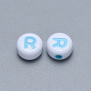 Craft Acrylic Horizontal Hole Letter Beads SACR-S201-11R-2