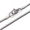 304 Stainless Steel Snake Chains Necklaces NJEW-O058-25-3