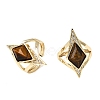 Brass Micro Pave Cubic Zirconia Cuff Rings for Women GG-CBA7610-11G-5