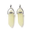 Bullet Pointed Synthetic Luminous Stone Pendants LUMI-PW0001-055-C-2